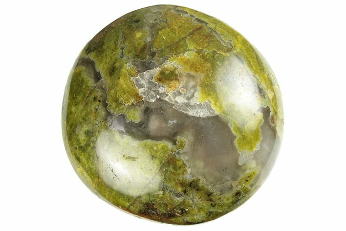 Polished Green Pistachio Opal Stone - Madagascar #249104